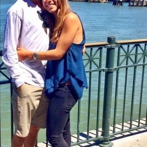 Free people blue tank top